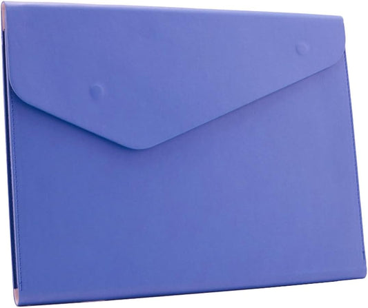 Enyuwlcm PU Leather A4 File Folder Document Holder Waterproof Portfolio Envelope Folder Case with Invisible Magnetic Closure (Purple, A4)