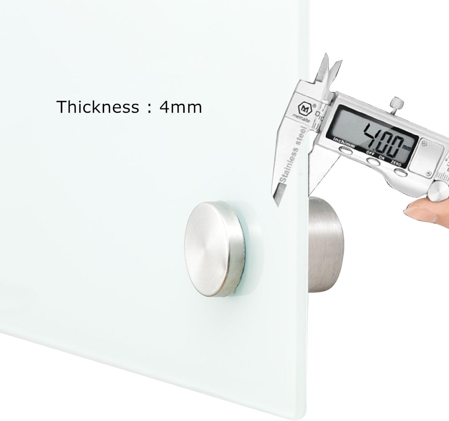 Glass Whiteboard Magnetic Dry Erase White Board 4'x 3' Framless White Surface