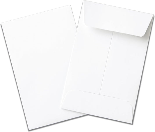 Guardian #1 Paper Coin Envelopes with Gummed Flaps, Pack of 1000 Blank Small Envelopes for Gift Cards, Coins, Receipts, Stamps, Small Parts Storage, and More, 2 ¼ Inches x 3 ½ Inches, White