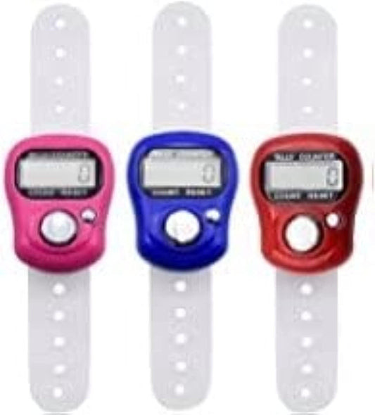 Electronic Finger Counter,(3 Pack),5 Digit LCD Electronic Digital Display Finger Hand Tally Counter Counting for Golf,Goods Counting,Lap & Knitting.