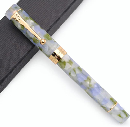 JINHAO 100 Fountain Pen with Ink Converter (Medium Nib 0.7mm, Seaweed Green)