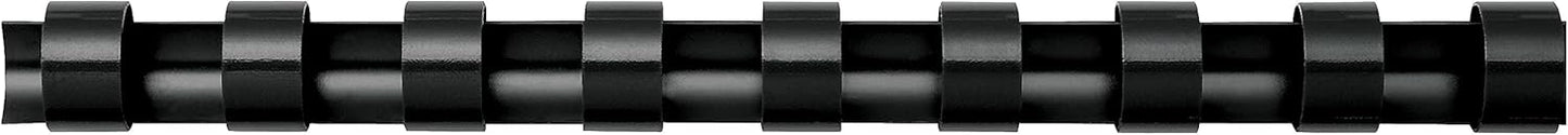 Fellowes Plastic Binding Combs - Round Back, 5/16 Inches, 40 sheets, Black, 100 Pack (52507)