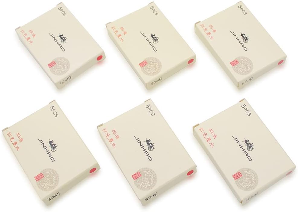 30pcs JINHAO Ink Cartridges Fountain Pen Refills for JINHAO and Baoer Pen Standard Size (Red)