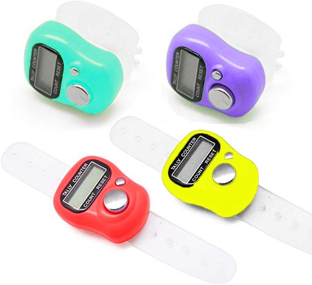 Electronic Finger Counter, 5-Digit Number Count Clicker Mini LCD Digital Display Hand Tally Counter, Resettable Counters Clickers for Knitting, Crochet, Coaching, Lap, Golf, Toddler & Fidget