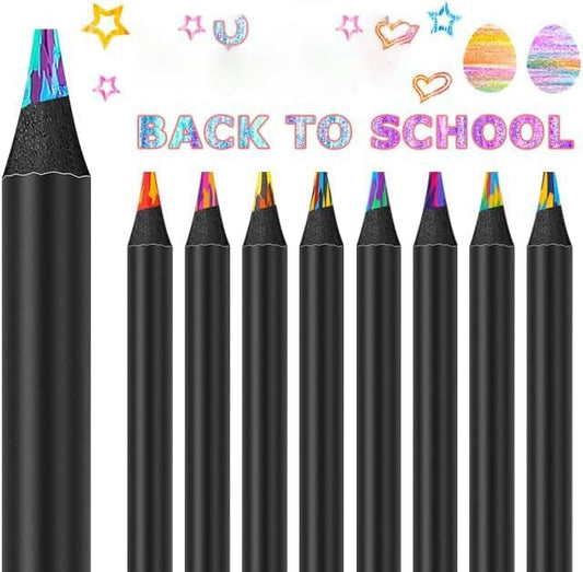 16 Pack Rainbow Pencils, Birthday Party Favor Bags, Art Supplies for Drawing, Coloring, Gifts for 4-12 Year Old Girl Kids, Graduation Gifts for Kids Teens