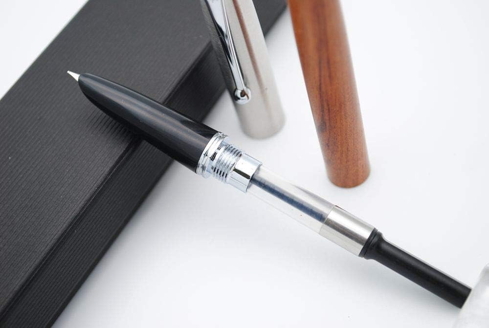 JINHAO 51A Wooden Fountain Pen Steel Cap (Red GuiBao Wood, Extra Fine Nib 0.38mm)