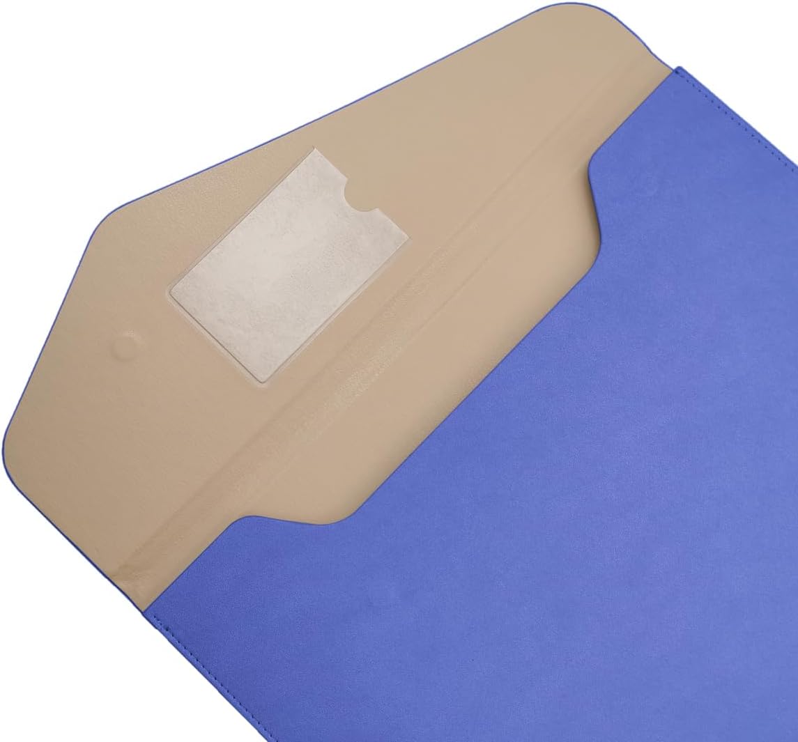 Enyuwlcm PU Leather A4 File Folder Document Holder Waterproof Portfolio Envelope Folder Case with Invisible Magnetic Closure (Purple, A4)