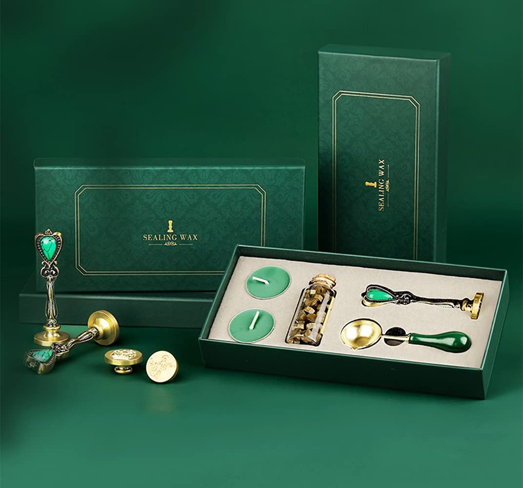 Fancy Letter R Wax Seal Stamp Set, European Style Kit Gift Box, Vintage Personalized for Cards and Invitations