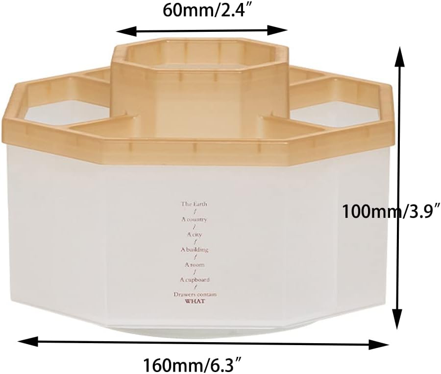 Desk Organizer, 360-Degree Rotating Multi-Functional Pen Holder, 5 Compartments Desktop Stationary Organizer, Home Office Art Supply Storage Box Caddy