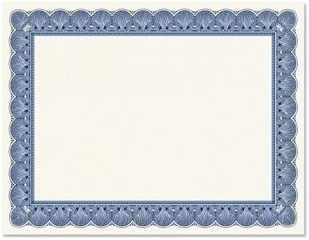 Elite Blue & White Parchment Certificate Papers - Pack of 25, Laser & Inkjet Printer Compatible, For Office, Business Awards, Graduation, School Diplomas, 8-1/2" x 11" on 60 lb.Text Stock