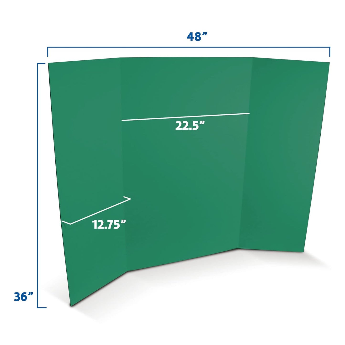 Flipside Products 36” x 48” Foam Project Boards for Presentations, Science Fair, School Projects, Event Displays and Trifold Picture Board - Green - 3 Pack