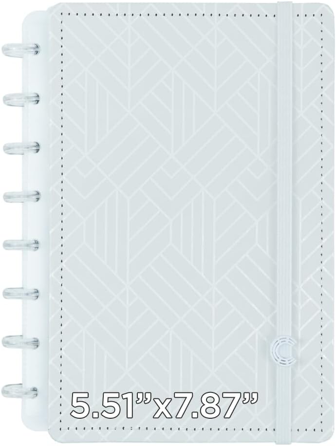 Discbound Premium - Plan, Organize, Customize, and Create with Ease. For Work Meetings, School, Journal, or Daily Use (ICE GREY, SMALL 5.51 x 7.87 in, 80 Pages)