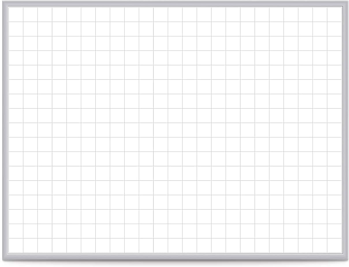 Ghent Grid 2'x3' Magnetic Whiteboard, Aluminum Frame, 2" Grid Squares (GRPM322G-23)