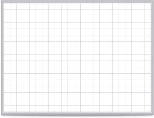Ghent Grid 4' x 8' Magnetic Whiteboard, Aluminum Frame, 2" Grid Squares (GRPM322G-4)