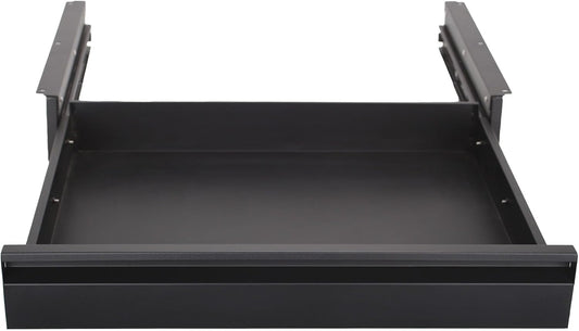 Under Desk Drawer For Desk 23.5 in, Pull out Storage Organizer with Slide Extension Mounted Under Flat Wooden Table or Workbench, Carbon Steel Hidden Desk Drawer