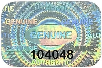 100 pcs Tamper Proof Hologram Stickers Silver High Security Tamper Evident Warranty Seal Void Genuine Authentic Holographic Labels/Stickers w/Unique Sequential Serial Numbering 0.95X0.6 inch (Silver)