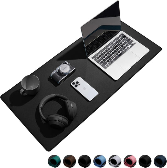 Waterproof Large Gaming Mouse Pad with Durable Stitched Edges, Non-Slip Rubber Base, Big Computer Keyboard Mouse Mat Desk Pad for Home Office Gaming Work, 31.5"x11.8"x0.16", Black