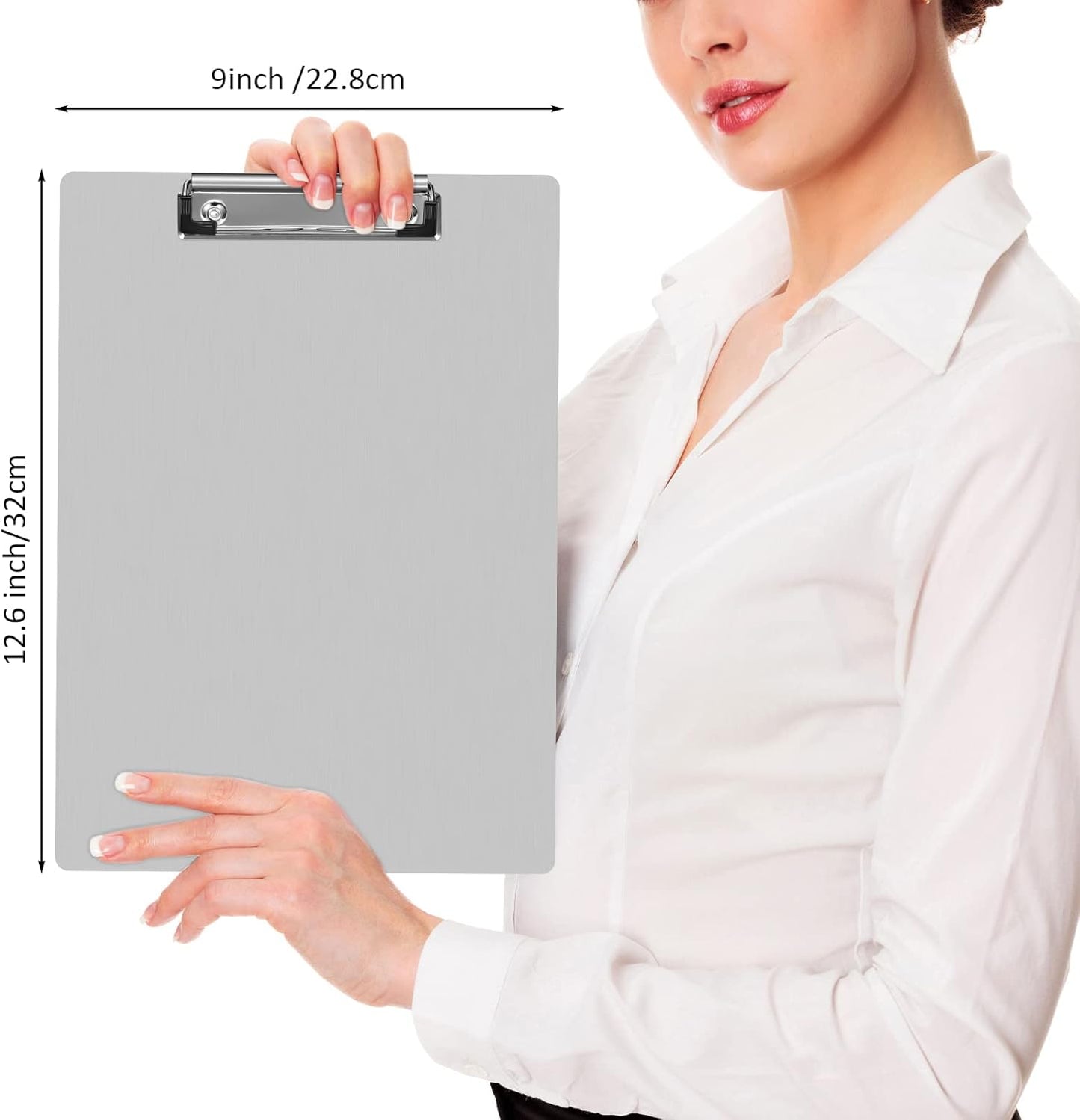 Epakh 4 Pieces Clipboard Bulks Metal Clipboard Aluminum Office Low Profile Clip Standard A4 Letter Size Metal Clip Board, Size 12.5 x 9 Inch