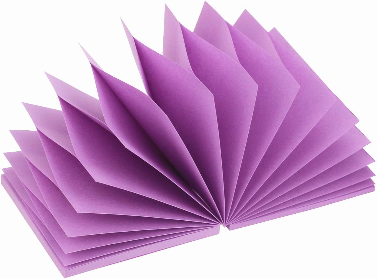 Early Buy Pop Up Sticky Notes 3x3 Refills Self-Stick Notes 6 Pads, 100 Sheets/Pad, Solid Color(Purple)