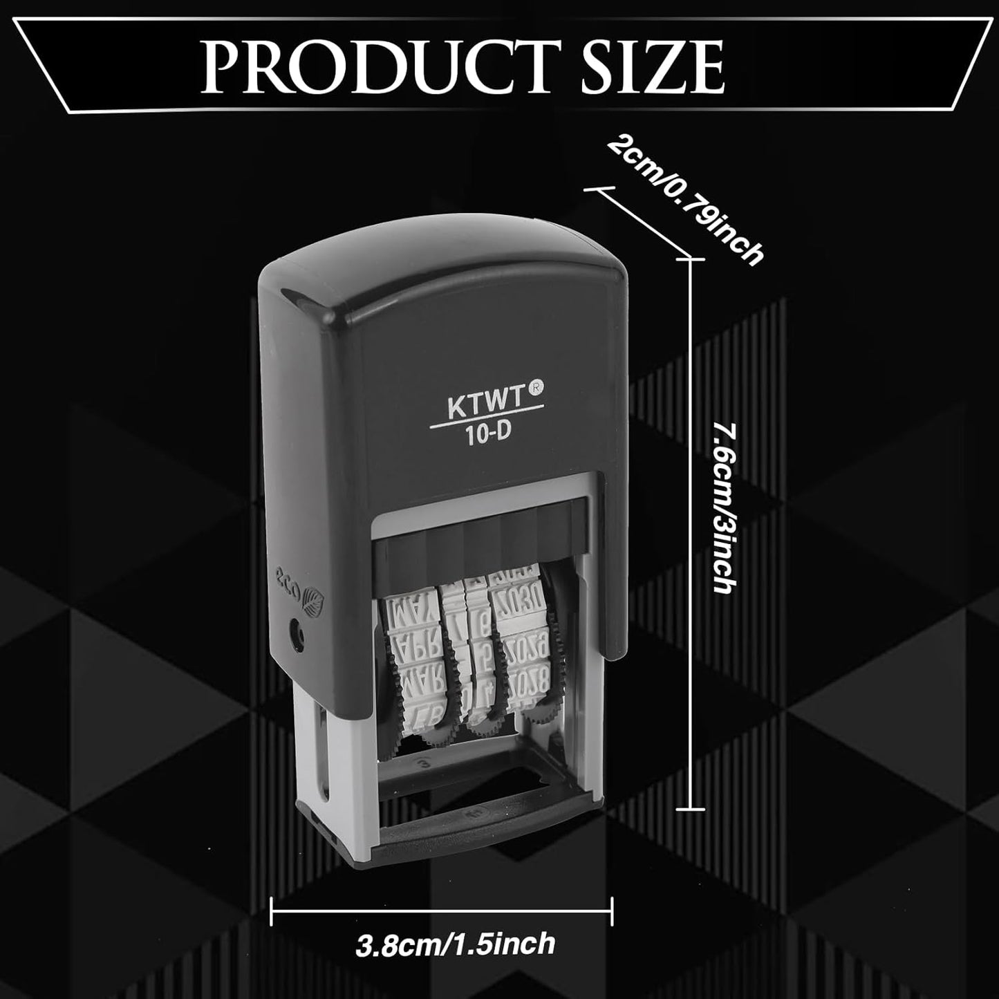 Date Stamp, Self-Inking Date Stamps, US Format MMM-DD-YYYY, Black Impression – 3/4" x 1", Self-Inking Date Stamp for Marking Office documents, Legal Papers, Bills, Mail, Teachers Correcting Homework