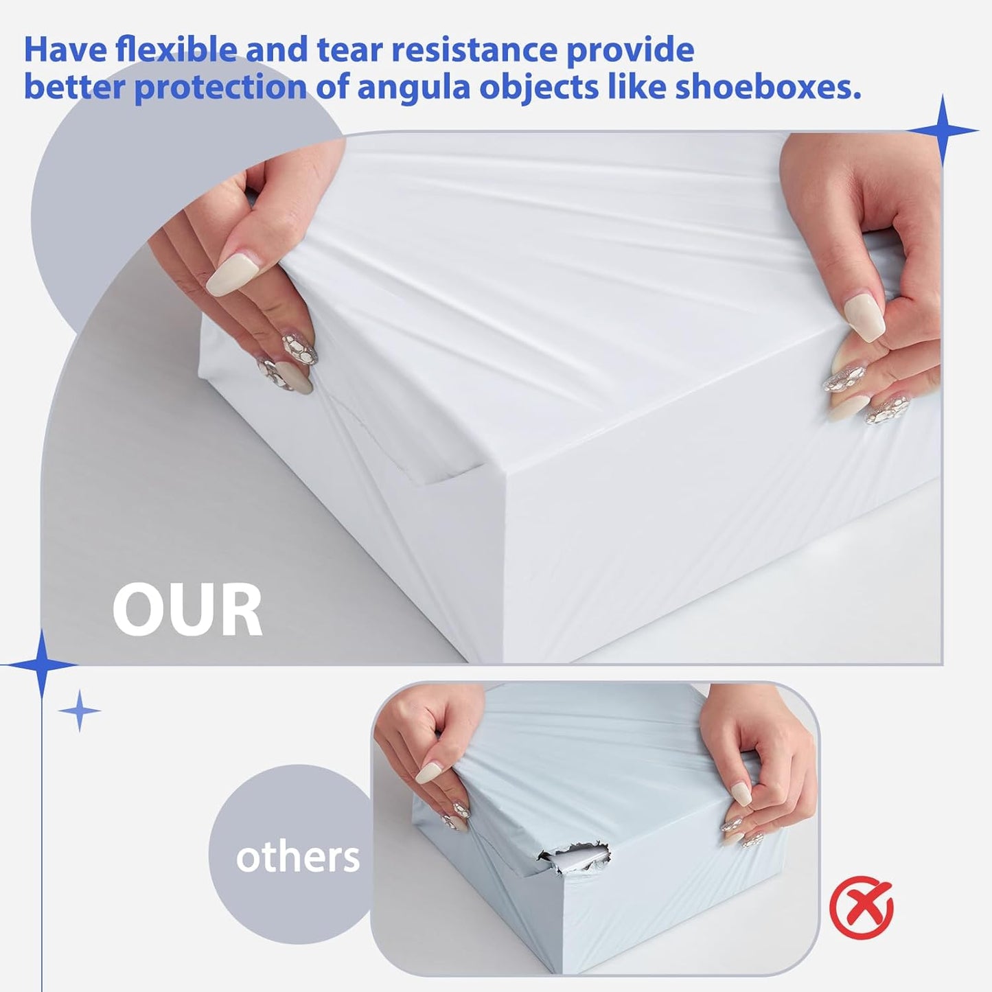 Fuxury Poly Mailers 17.7 X 22 Inches 50 Pcs,Bulk Shipping Bags for Clothing,Strong Adhesive Shipping Mailer for Small Business Suppliers,Self Seal Poly Bags Mailing Envelopes White