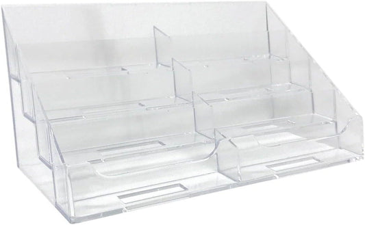 Dazzling Displays Clear 8-Pocket Counter Top Business Card Holder