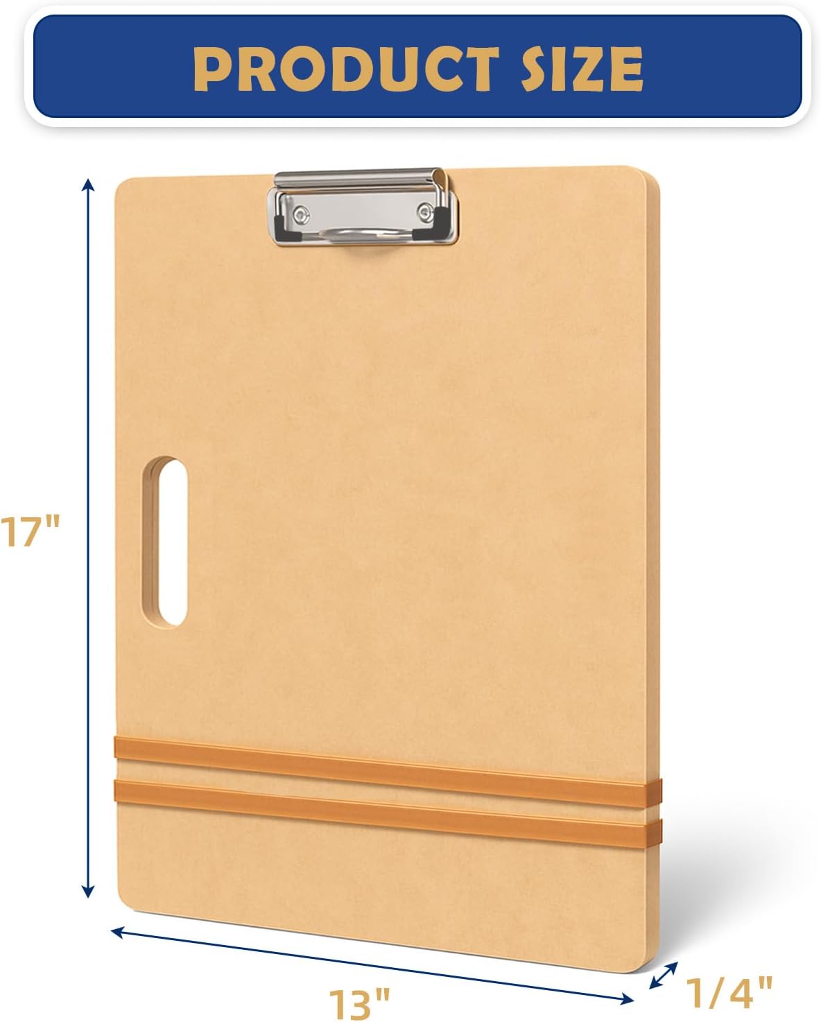 Falling in Art 13x17 Sketch Board, Drawing Tote Board for Artists with Sturdy Clip and Rubber Bands, Portable Art Clipboard for Classroom and Studio Drawing