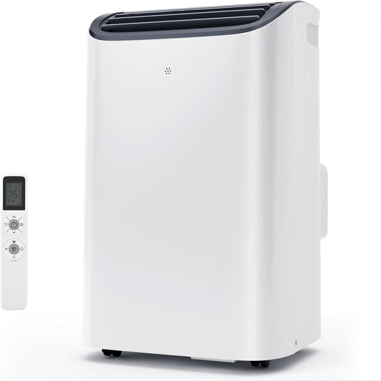 EUHOMY 12,000 BTU Portable Air Conditioners, 4-in-1 Portable Air Conditioner Up to 550 Sq.Ft, Portable AC Unit with Cool, Sleep, Dehumidifier, Fan Mode, Timer, Low Noise, Installation Kit, Apartment