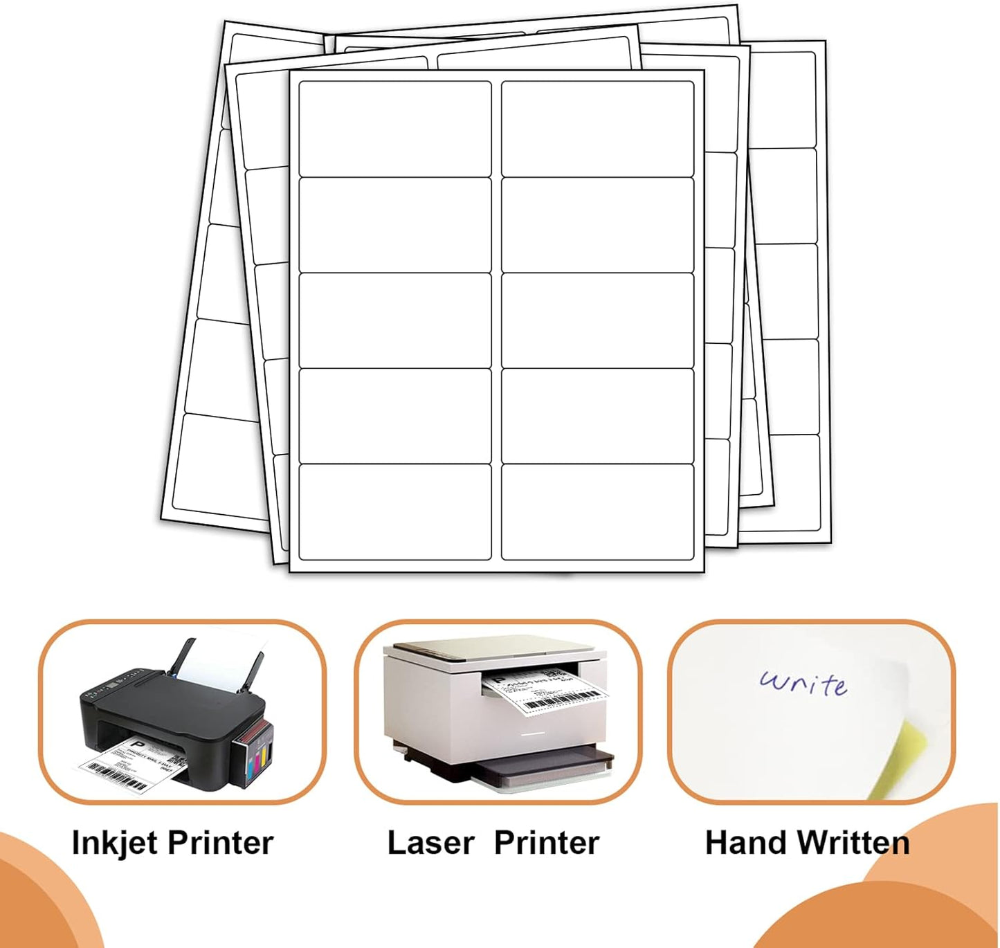 10up 1000 Sheets Sticker Labels Compatible Laser/Ink Jet Shipping Labels, 2" X 4" Labels for Shipping/Mailing (10000 Labels)