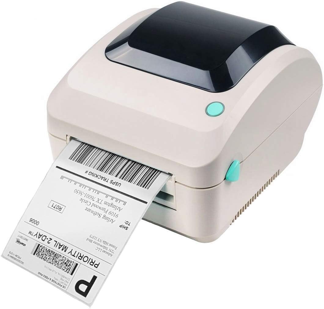 Fanfold 4 x 6 Direct Thermal Shipping Labels with Perforations, 2000 Labels, 1000 Labels/Stack, Permanent Adhesive, White Mailing Labels for Zebra Thermal Printer 2 Stacks