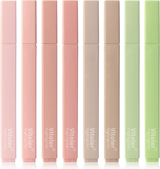Highlighters Assorted Colors,8pcs Bible Highlighters No Bleed Hghlighter Markers for Journaling Back to School Teacher Supplies Office Supplies