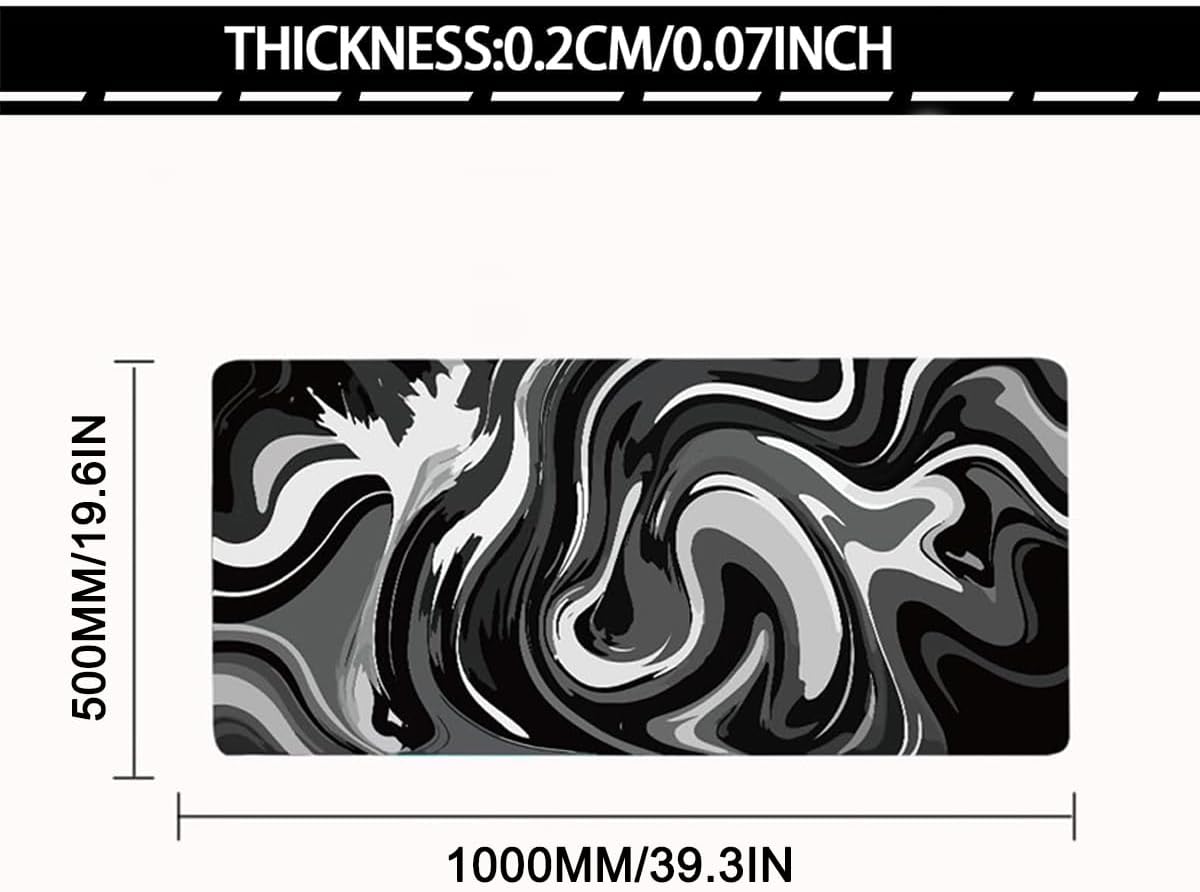 Large Mouse Pad for Desk - Gaming Mouse Pad with Non-Slip Base Stitched Edges, Desk Mat Desk Pad for Keyboard and Mouse