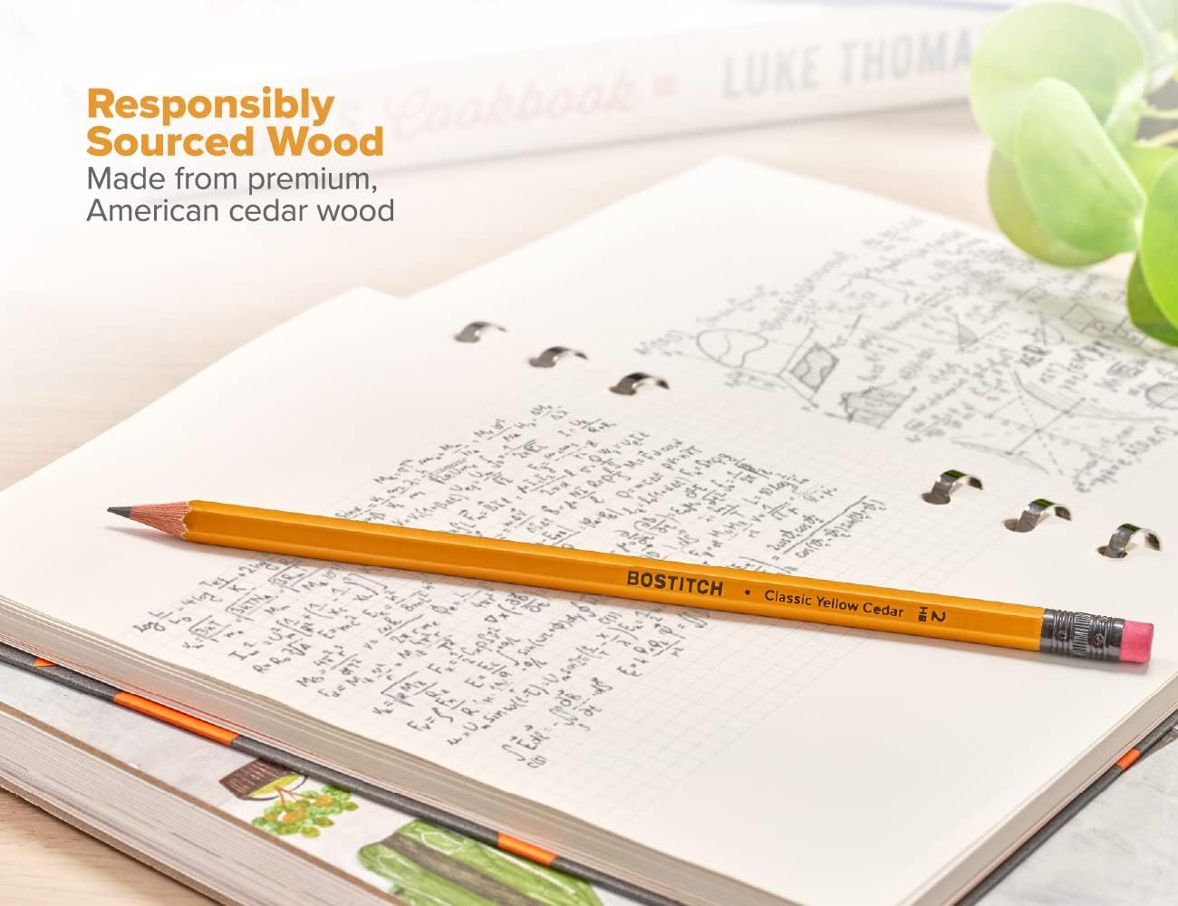 Bostitch Office Premium #2 Pencils, American Cedar Wood, Pre-Sharpened, HB Graphite, 144-Pack