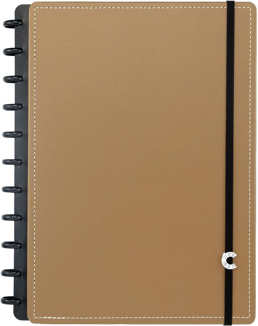 Discbound Premium - Plan, Organize, Customize, and Create with Ease. For Work Meetings, School, Journal, or Daily Use (CARAMEL, LARGE 7.87 x 10.82 in)