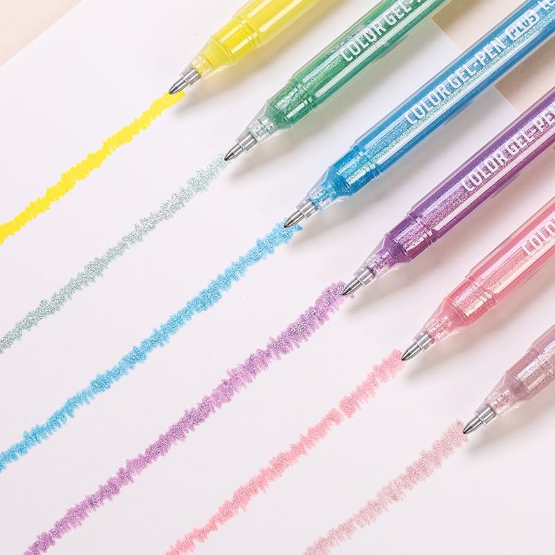 Double Blinking Color Glitter Gel Pen, 16 Color Sparkle Gel Pens for Adult Coloring Books Drawing Doodling, 1.0mm Coloring Pens for Kids Adults DIY Birthday Cards