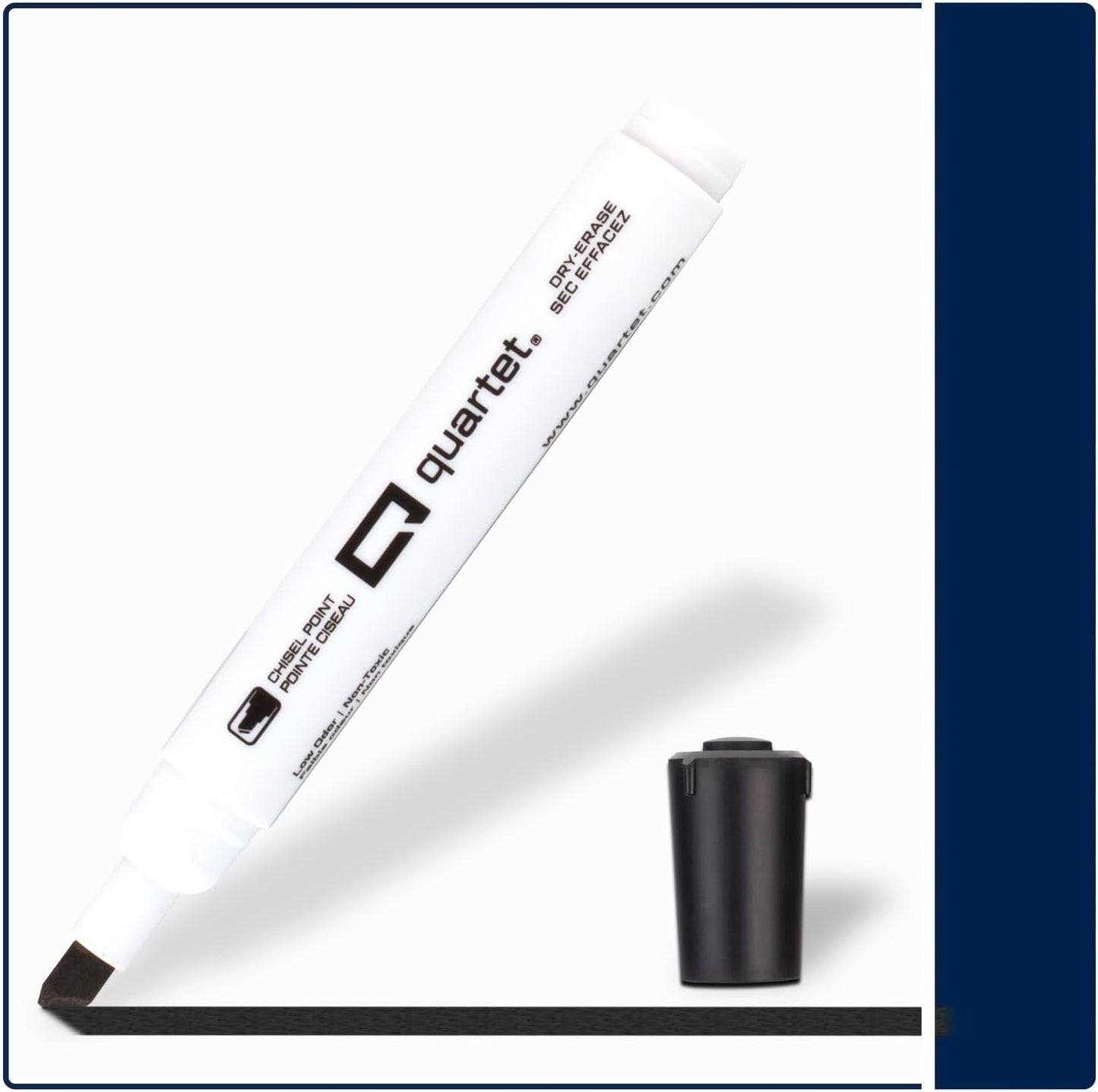 Quartet Dry Erase Markers, Chisel Tip White Board Dry Erase Markers with DryGuard Ink Protection, Office Essentials, Black, 36 Pack (Q120Z02-R)