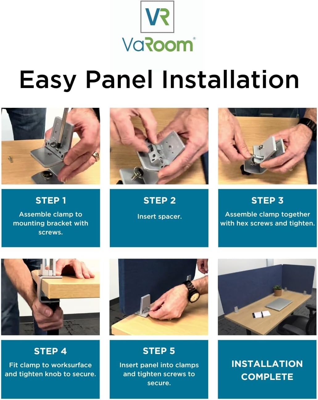 Desk Divider; Sound Absorbing Panel and Sound Proof Dividers - Privacy Shields for Student Desks and Desk Privacy Panels. Cubicle Wall, Desk Divider for Students and Office (Dark Blue, 29" W x 18”H)