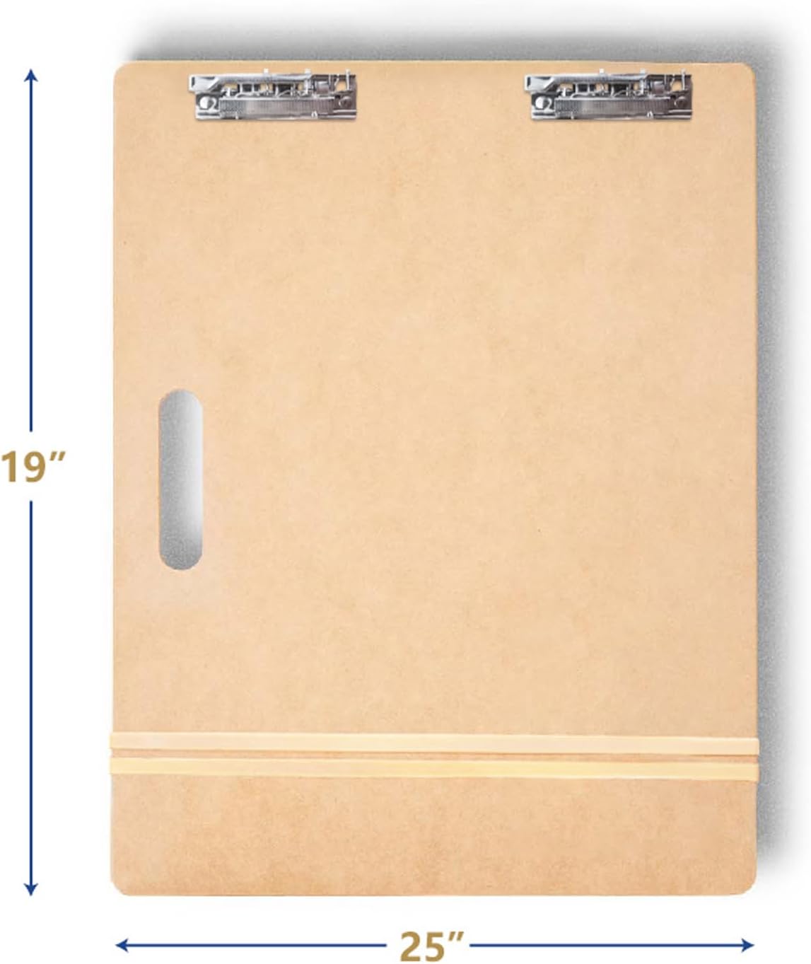 Falling in Art 19x25 Sketch Board, Drawing Tote Board for Artists with Sturdy Clip and Rubber Bands, Portable Art Clipboard for Classroom and Studio Drawing