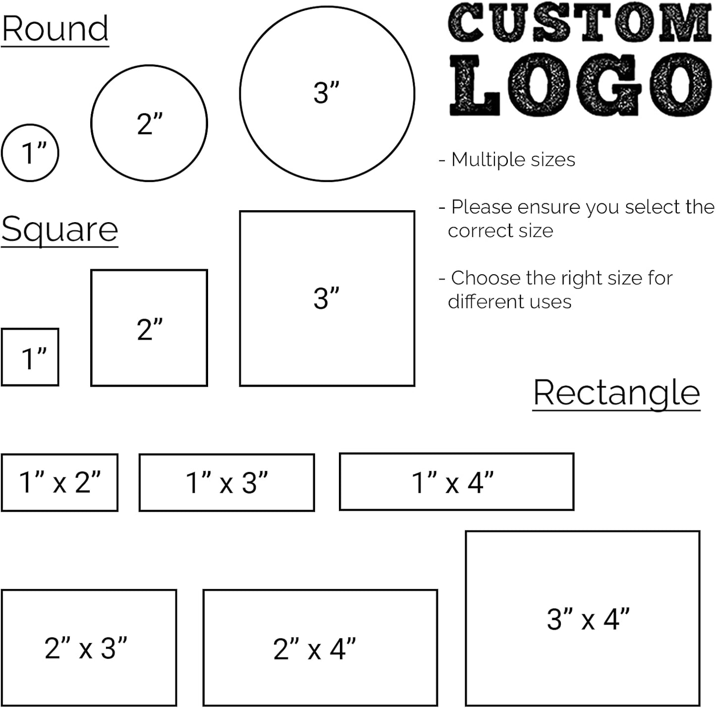 Custom Stamp with Logo Text - Personalized Rubber Stamp with Handle - Address Stamps for Business or Crafting - Rectangle 3"x4"