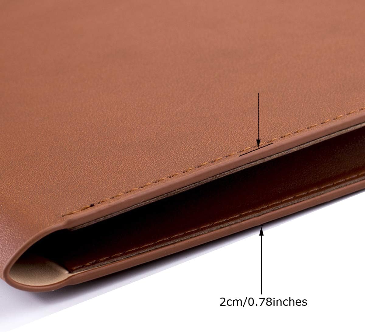 Enyuwlcm PU Leather A4 File Folder Document Holder Waterproof Portfolio Envelope Folder Case with Invisible Magnetic Closure Brown