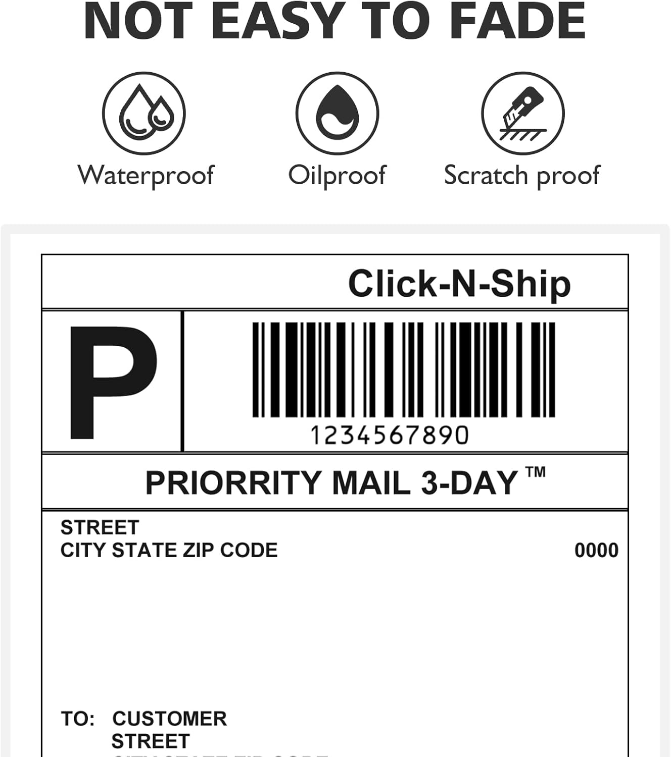 DGBDPACK 4"x6" Direct Thermal Shipping Labels 2400 Lables/8 Roll (300 Pcs per Roll) Compatible with Zebra Rollo Beeprt Printer Permanent Adhesive