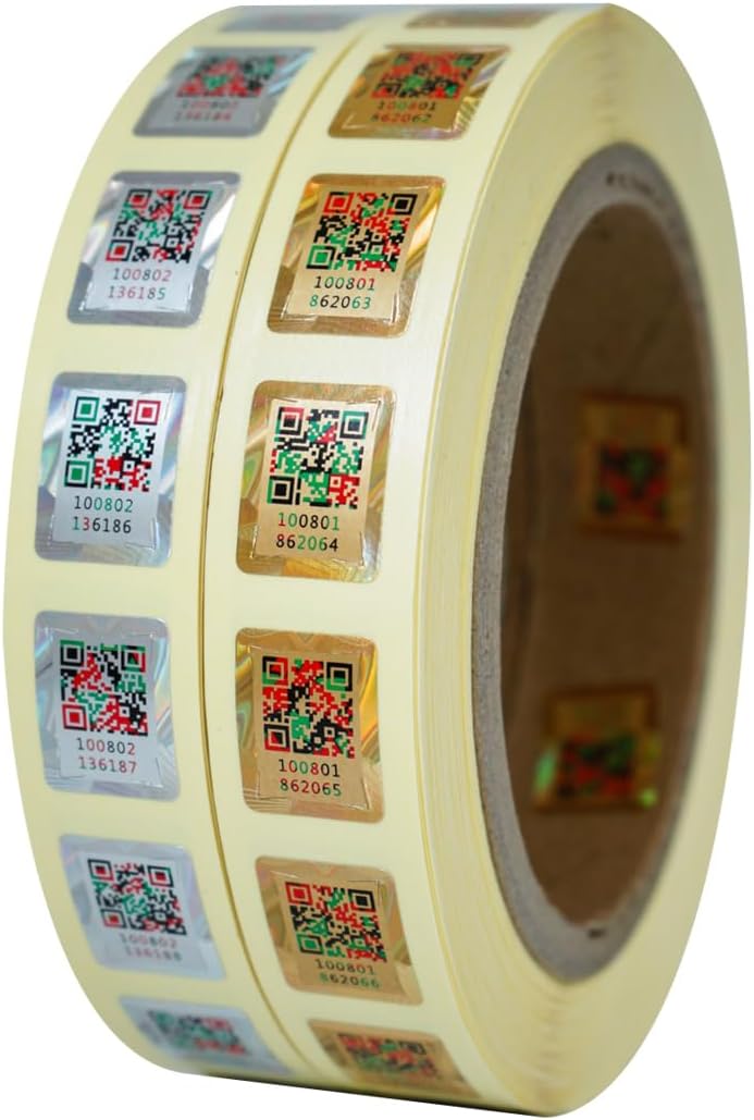 14 * 18mm Anti-Counterfeiting QR Code Labels Original Hologram Security Genuine Tag Authenticity Query Tamper Proof Stickers