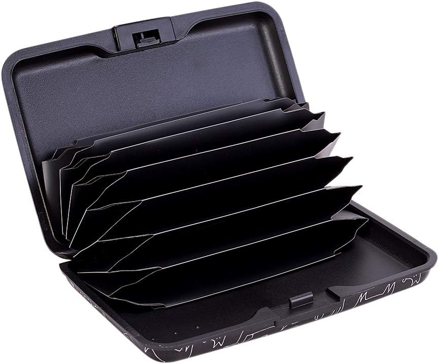 ELFISH Mini RFID Aluminum Wallet Credit Cards Holder Business Card Case Metal ID Case for Men Women (Animal)