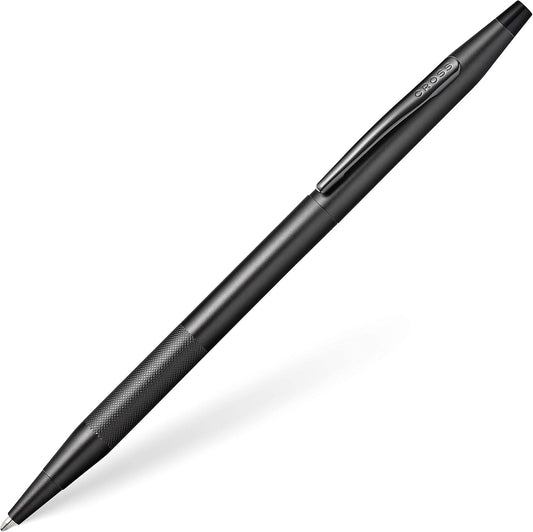 Cross Classic Century Refillable Ballpoint Pen Presented in a Luxury Gift Box - Medium Point, Black Ink, Black Micro-knurl