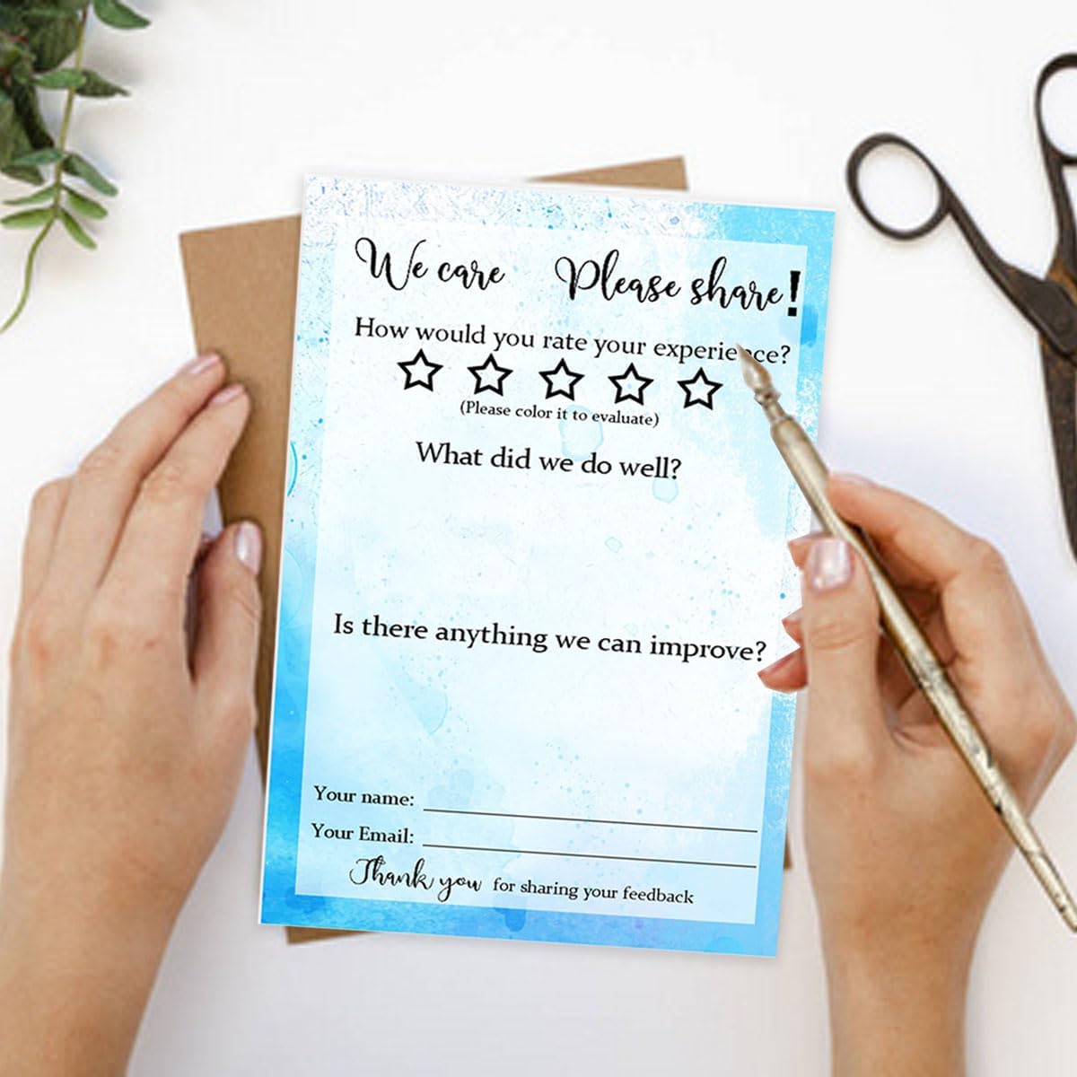 Generic 100 Suggestion Box Cards Comment Cards 4x6 Inch Blank Suggestion Forms for Customer Feedback, Comment, Improvement for Small Businesses Supplies, Restaurants, Church, School