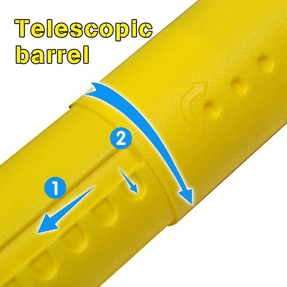 DEWEL Document Tube,Plastic Expanding Poster/Art/Document Storage Tube 24.5 to 40 inches Adjustable with Carrying Strap Waterproof and Light-Resistance Telescoping Carrying Case (Yellow-Large Size)