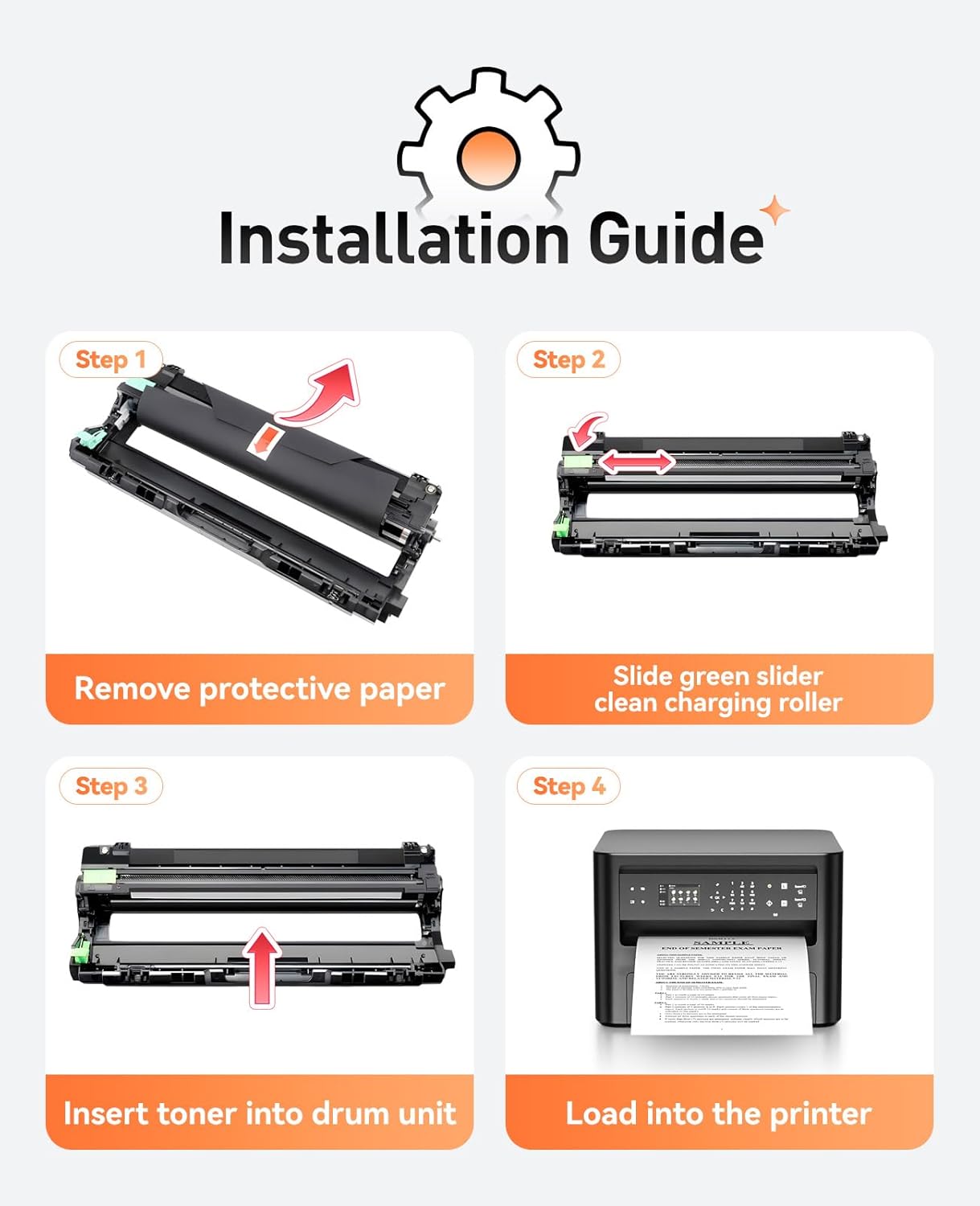 DR229CL Drum Unit Not Toner 4-Pack Replacement Compatible for Brother DR-229CL Imaging Drum MFC-L3720CDW MFC-L3780CDW HL-L3220CDW HL-L3280CDW HL-L3300CDW HL-L3295CDW L8245CDW MFC-L8395CDW Printer Set