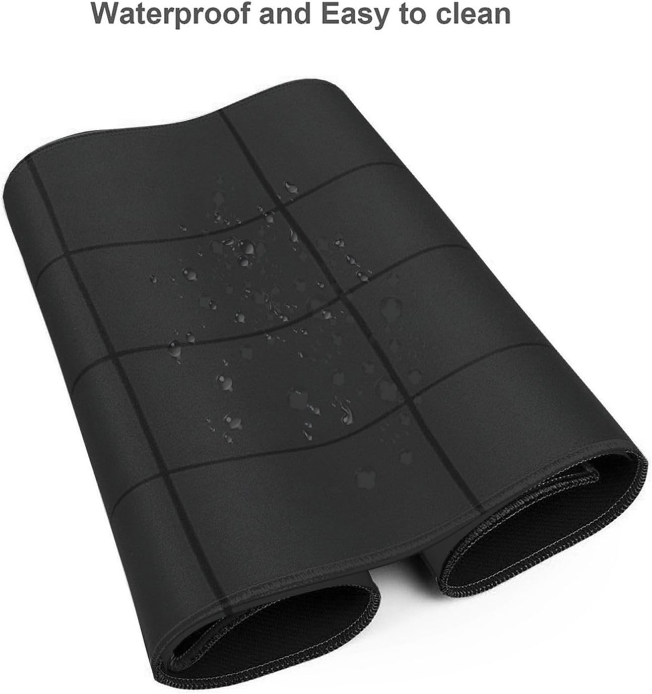 35.4 x 15.7 in, Waterproof XXL Large Mouse Pad for Desk, Extended Keyboard Mouse Mat for Computer Office, Big Laptop Mouse pad, Gaming Pc-Grid Grey Background