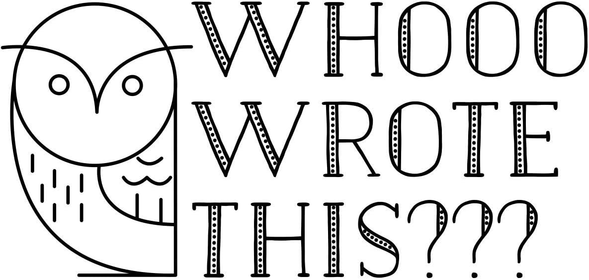 Custom Self-Inking Teacher Stamps | 49 Designs | Fun Phrases | Grading Made Easy | Classroom & Library Book Stamps (Whooo Wrote This?, Large)