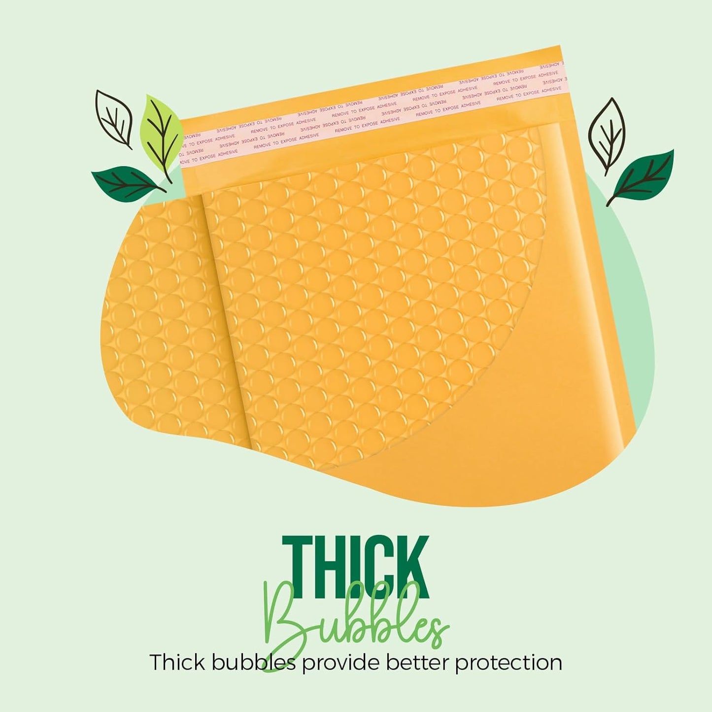 Fuxury Kraft Bubble Mailers 8.5x12 Inch 40 Pack Strong Adhesion Padded Envelopes #2 Self Seal Bubble Envelopes Padded Mailers for Packaging Books,for Small Business Yellow